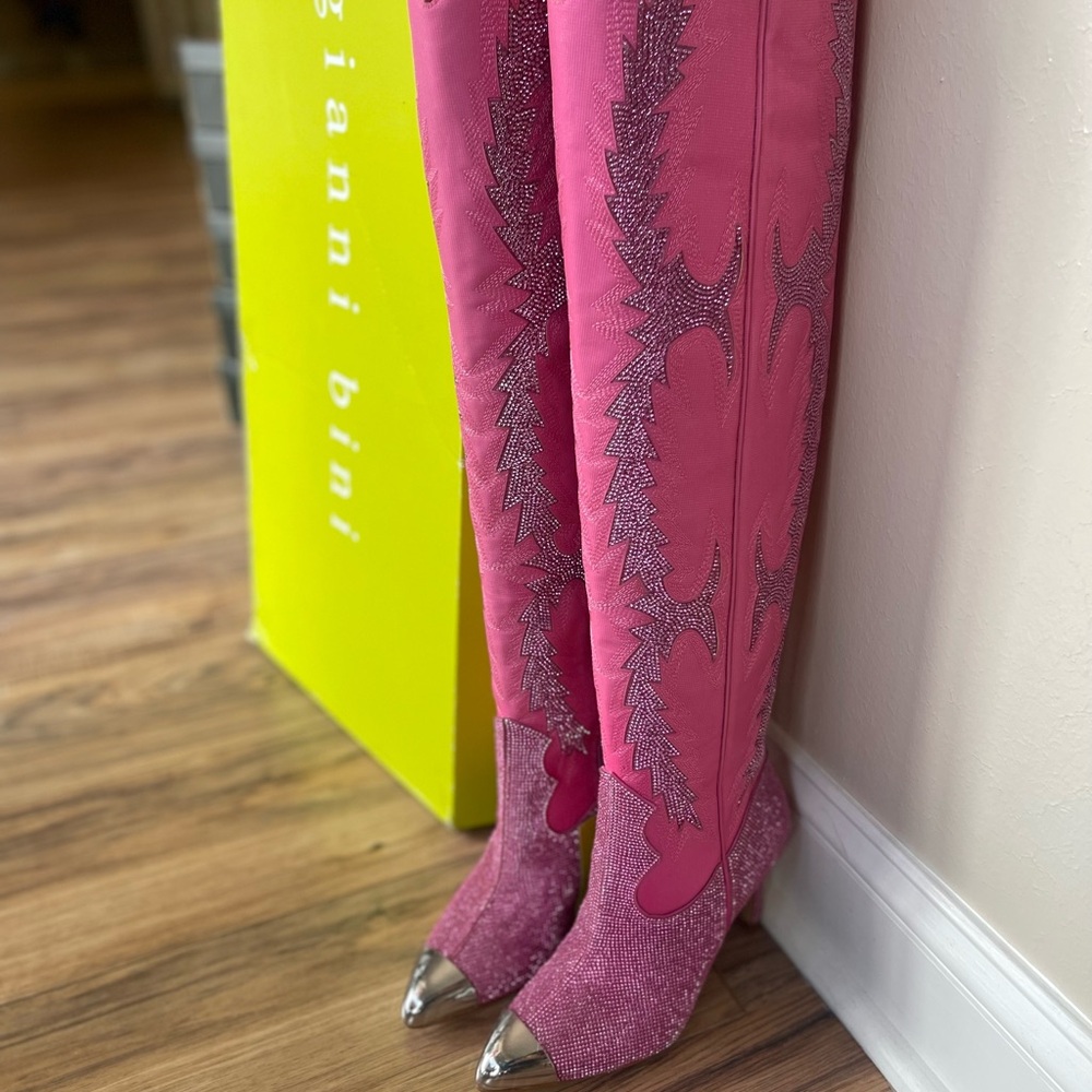 Gianni Bini Pink Knee-High Boots